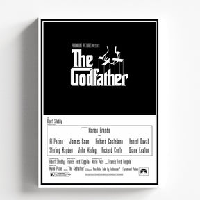 Godfather Minimalist Classic Black and White Movie Poster