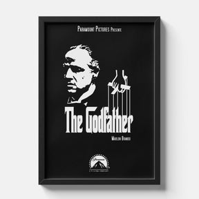 Godfather Marlon Brando Minimalist Black Movie Poster