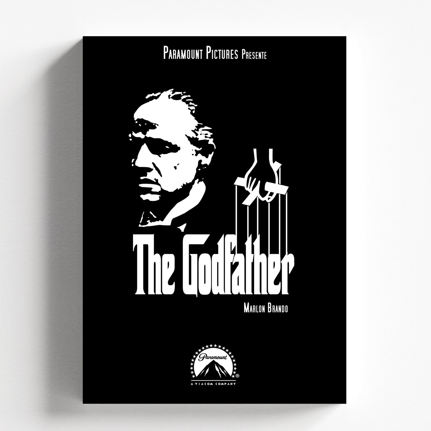 Godfather Marlon Brando Minimalist Black Movie Poster