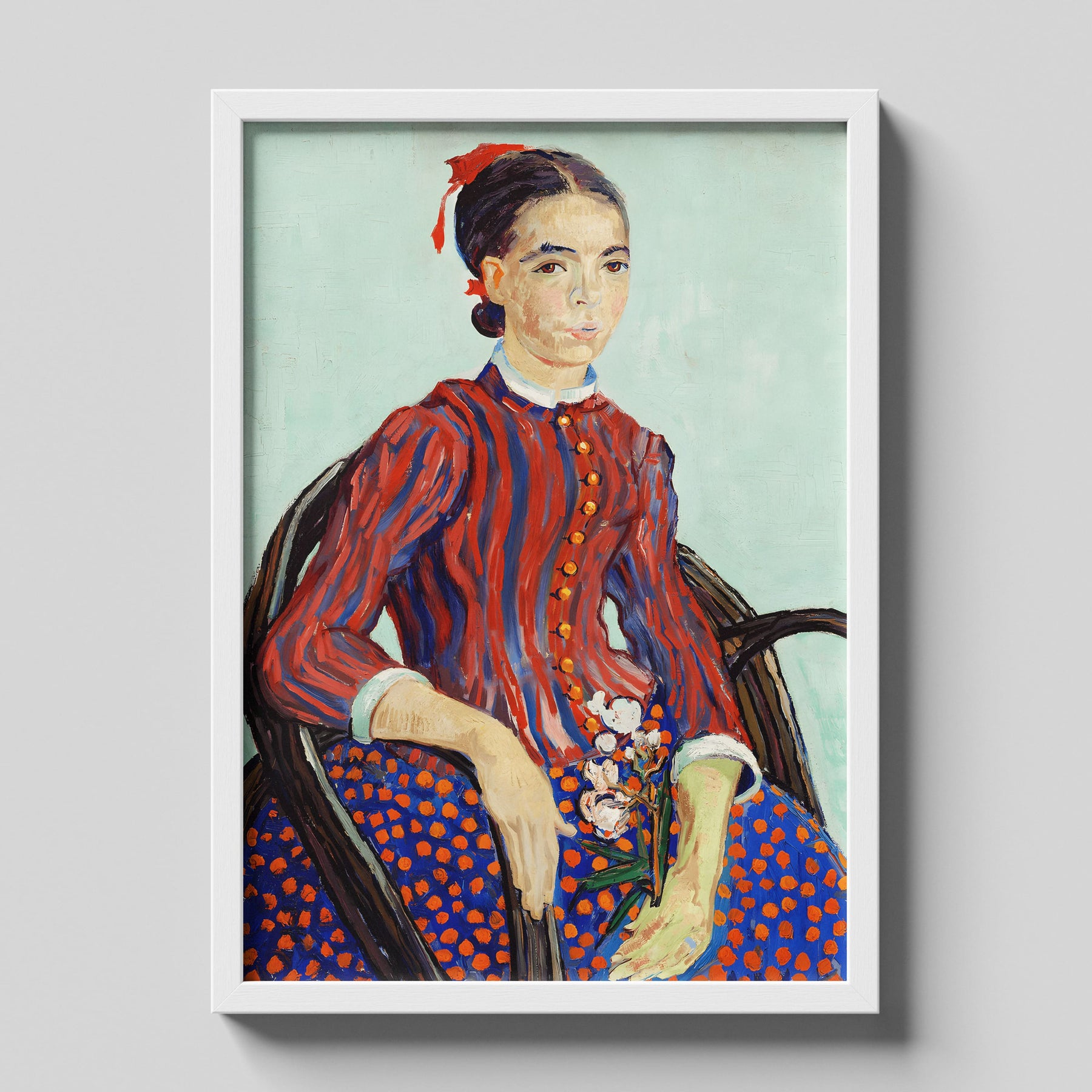 Grace Woven in Crimson and Cobalt
