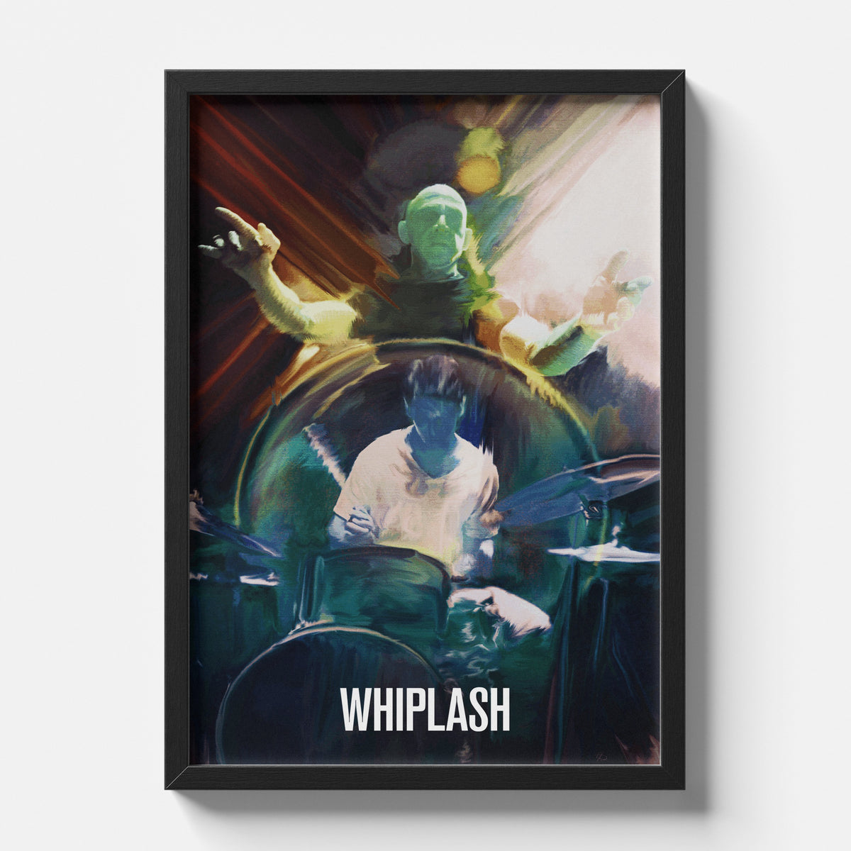 Whiplash Intense Jazz Drummer Cinematic Movie Art Poster