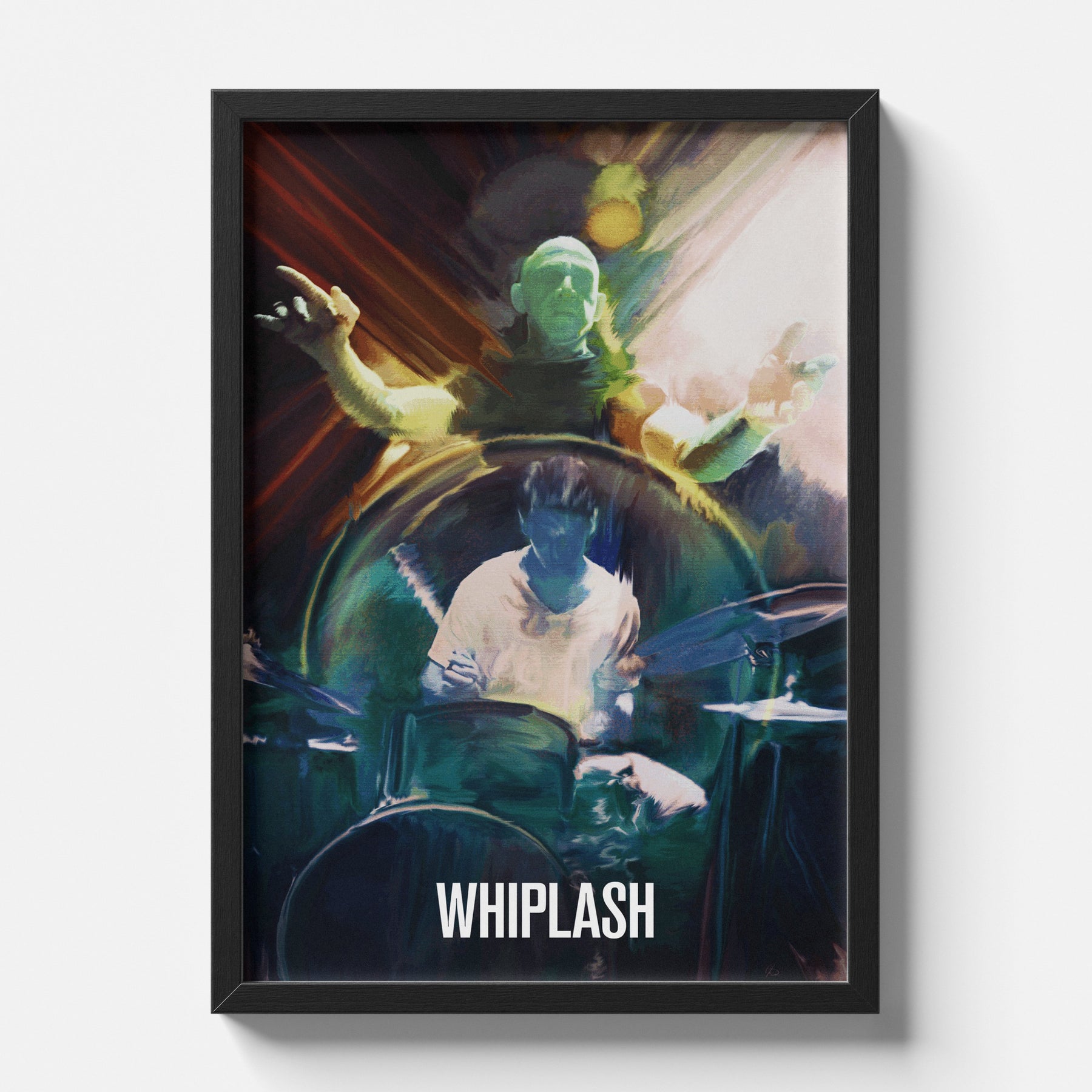 Whiplash Intense Jazz Drummer Cinematic Movie Art Poster