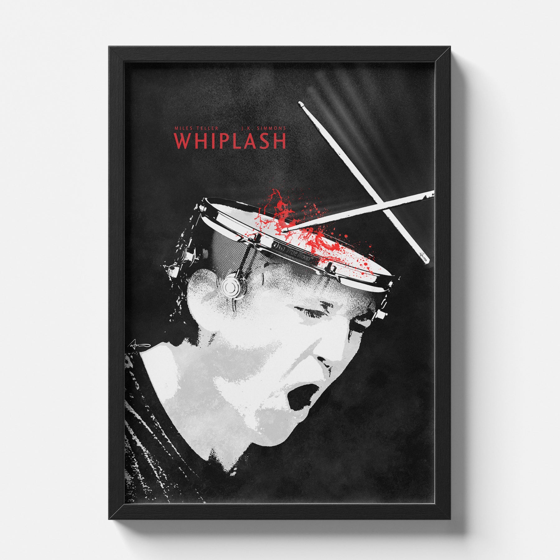 Whiplash Drum Solo Poster – Intense Jazz Film Wall Art