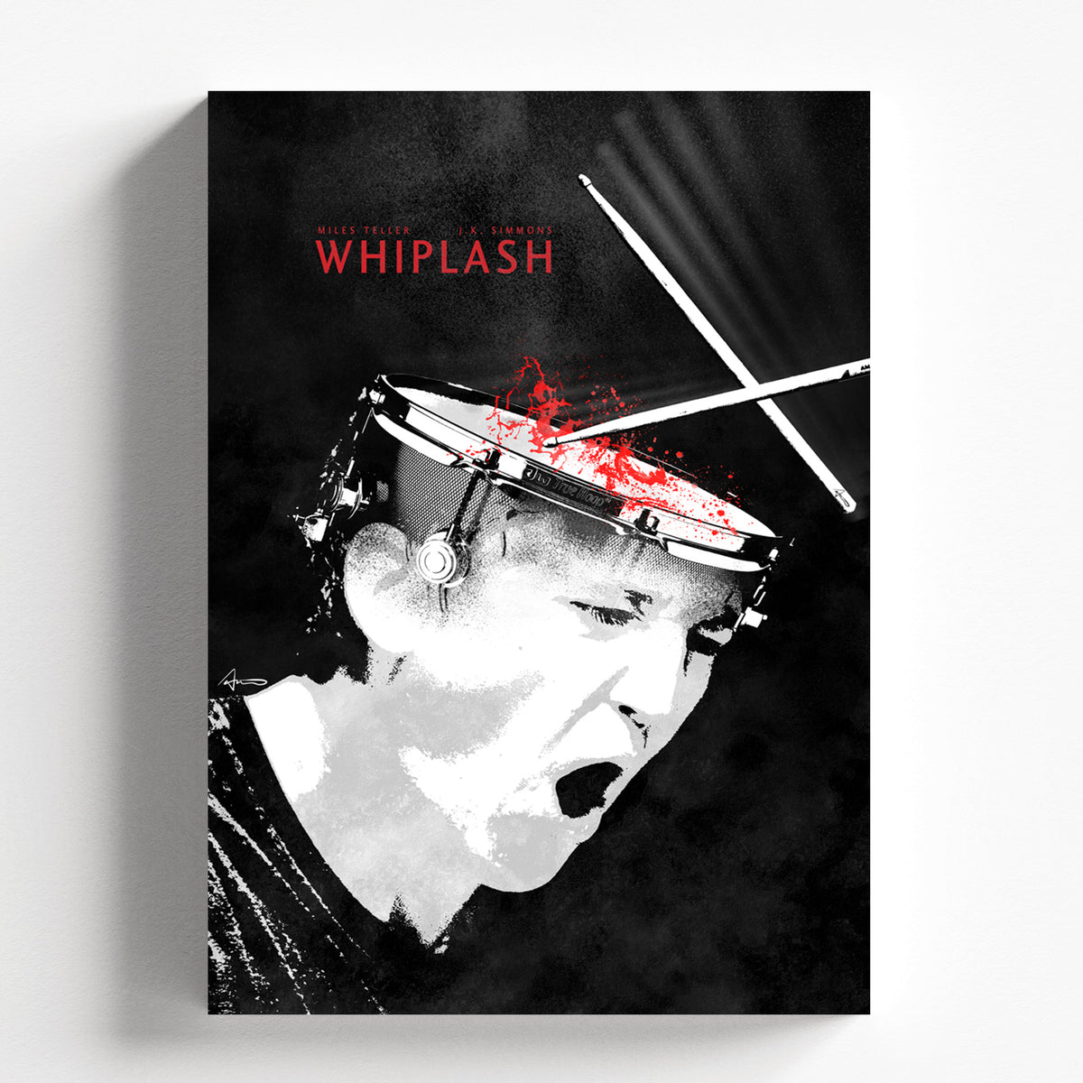 Whiplash Drum Solo Poster – Intense Jazz Film Wall Art