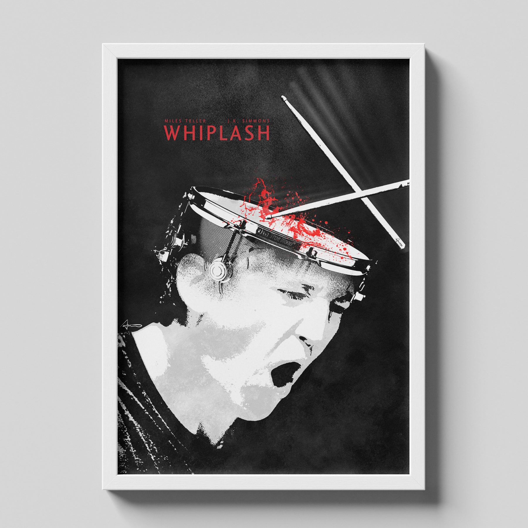 Whiplash Drum Solo Poster – Intense Jazz Film Wall Art