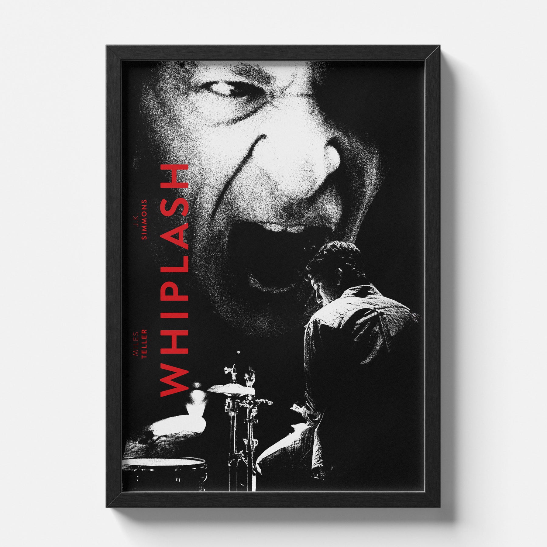 Whiplash Intense Black and Red Minimalist Movie Poster