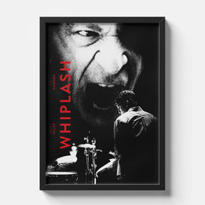 Whiplash Intense Black and Red Minimalist Movie Poster