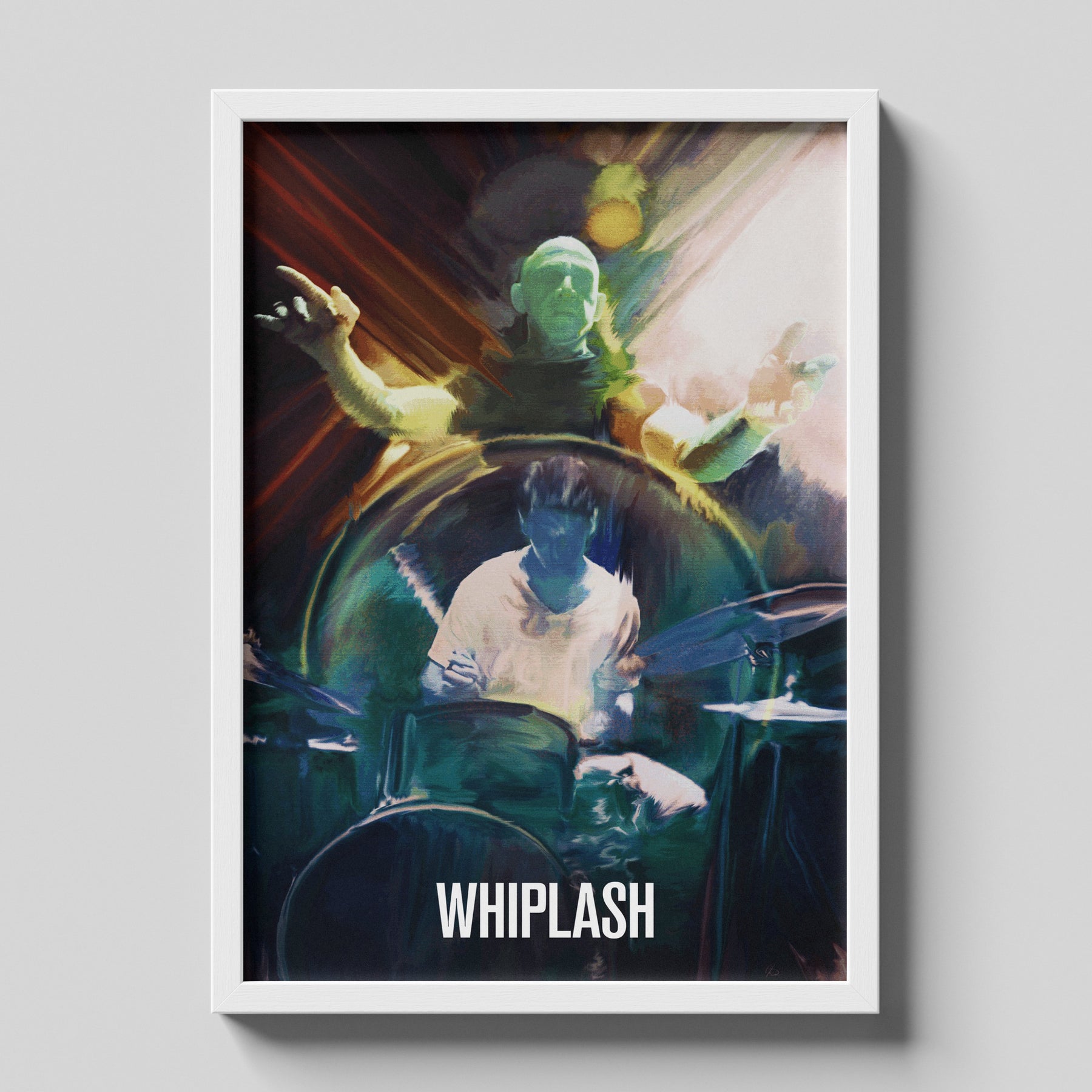 Whiplash Intense Jazz Drummer Cinematic Movie Art Poster